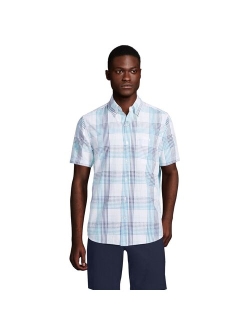 lands end Men's Lands' End Button-Down Seersucker Shirt