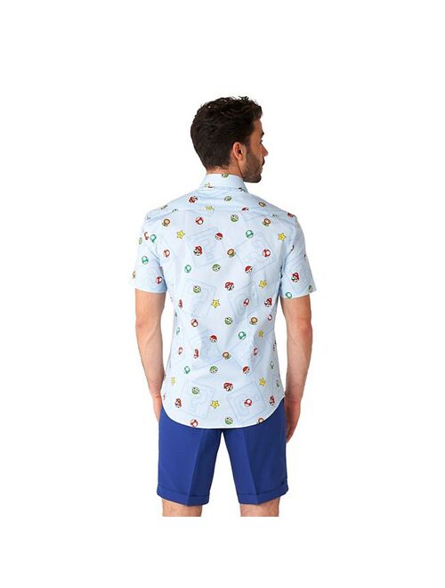 Men's OppoSuits Super Mario Bros. Icons Modern-Fit Summer Button-Down Shirt