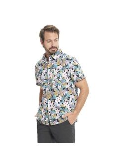 Floral Stretch Poplin Button-Down Shirt