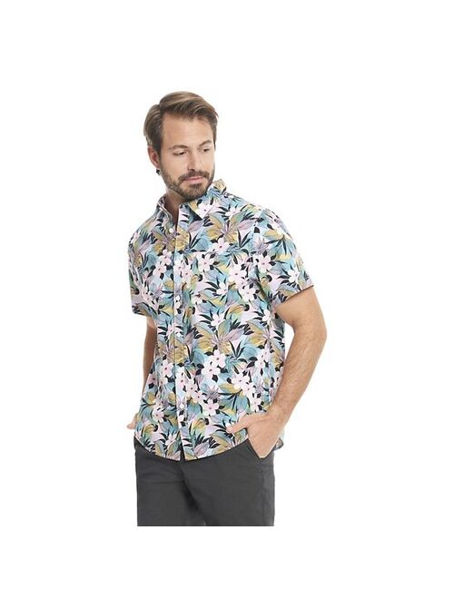 Men's Hurley Floral Stretch Poplin Button-Down Shirt