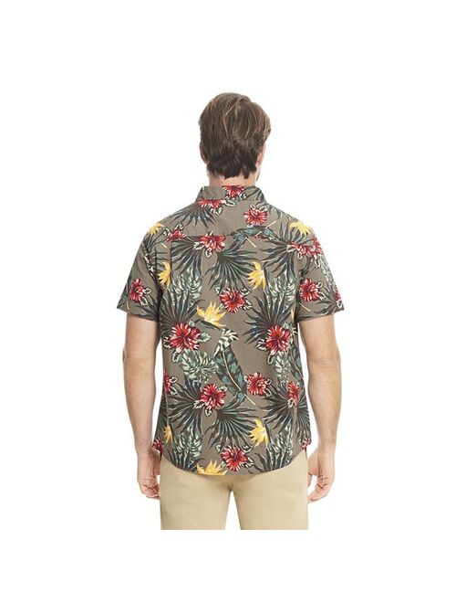 Men's Hurley Hibiscus Stretch Poplin Button-Down Shirt