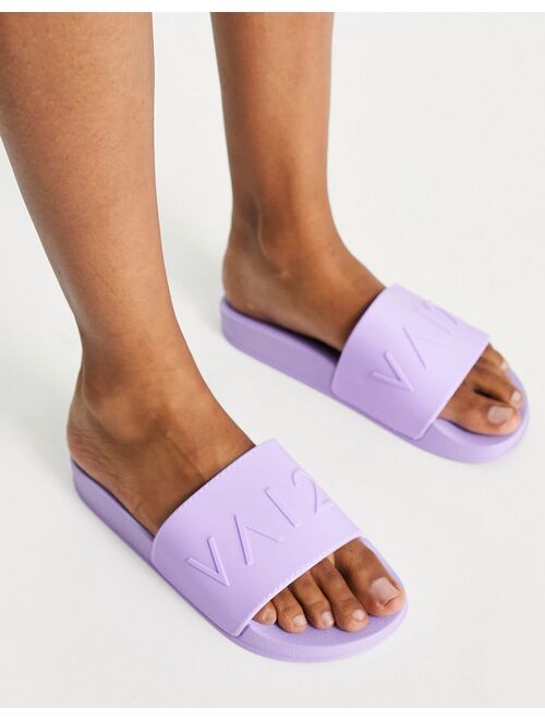 VAI21 embossed slides in lilac