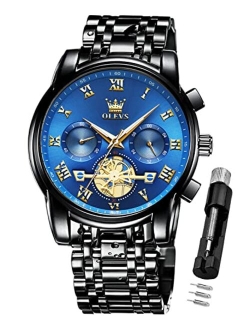 Mens Watches Chronograph Business Dress Quartz Stainless Steel Waterproof Luminous Date Wrist Watch