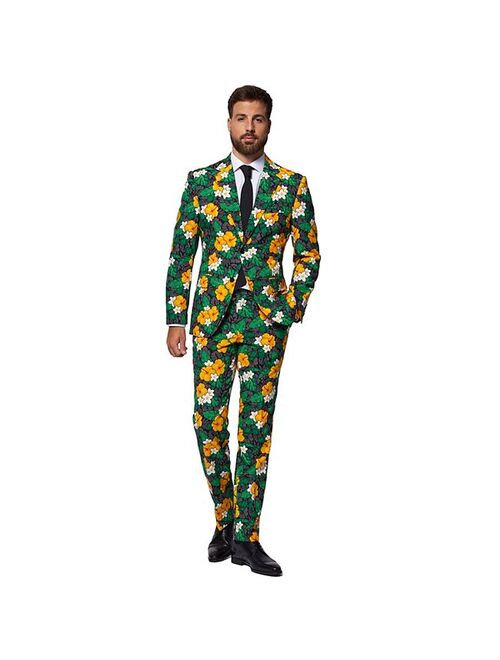 Men's OppoSuits Tropical Treasure Flower Novelty Suit & Tie Set