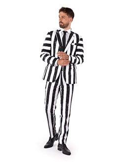 Beetlejuice Slim-Fit Novelty Suit & Tie Set