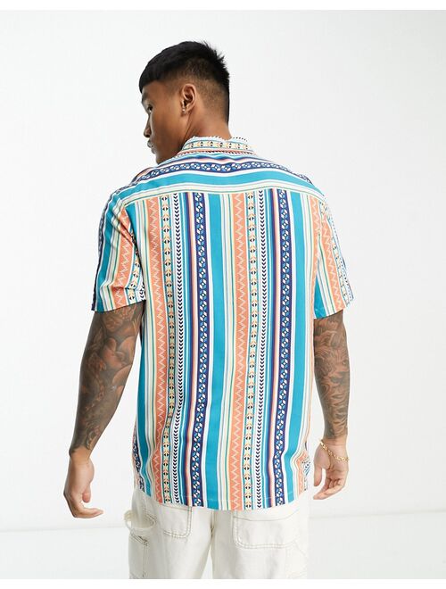 ASOS DESIGN shirt in pattern stripe print