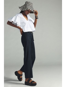 The Colette Cropped Wide-Leg Linen Pants