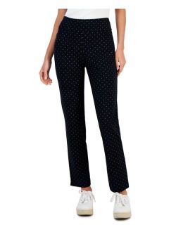 Women's Afternoon Dot-Print Cambridge Ponte-Knit Pants, Created for Macy's