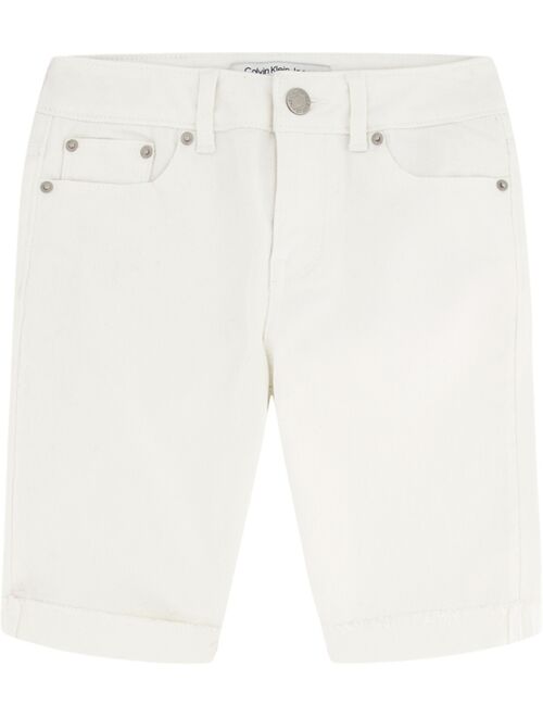 CALVIN KLEIN Big Girls Skinny Denim Bermuda Shorts