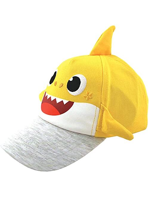 Nickelodeon Little Toddler Hat for Boys Ages 2-4, Baby Shark Kids Baseball Cap 3D Design Fin