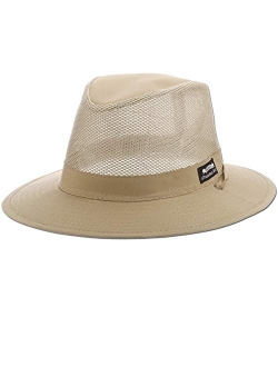 Nylon Mesh Safari Hat - Lightweight, UPF (SPF) 50  Sun Protection, 2 1/2" Big Brim, Chin Strap