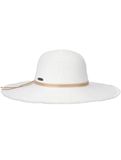 Women's Sun Hat - Straw Paper Braid, Packable, UPF (SPF) 50  UVA/UVB Sun Protection, 4 1/2" Big Brim