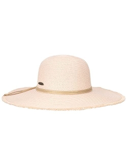 Women's Sun Hat - Straw Paper Braid, Packable, UPF (SPF) 50  UVA/UVB Sun Protection, 4 1/2" Big Brim