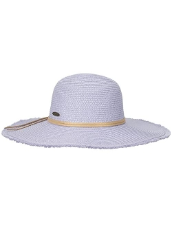 Women's Sun Hat - Straw Paper Braid, Packable, UPF (SPF) 50  UVA/UVB Sun Protection, 4 1/2" Big Brim