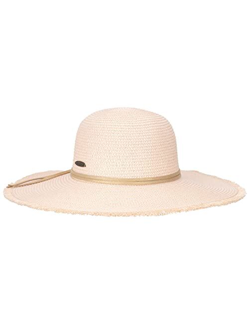 Panama Jack Women's Sun Hat - Straw Paper Braid, Packable, UPF (SPF) 50+ UVA/UVB Sun Protection, 4 1/2" Big Brim