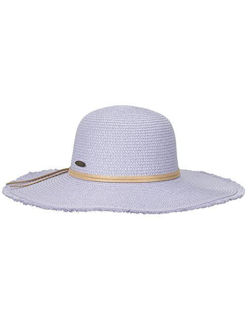 Panama Jack Women's Sun Hat - Straw Paper Braid, Packable, UPF (SPF) 50+ UVA/UVB Sun Protection, 4 1/2" Big Brim