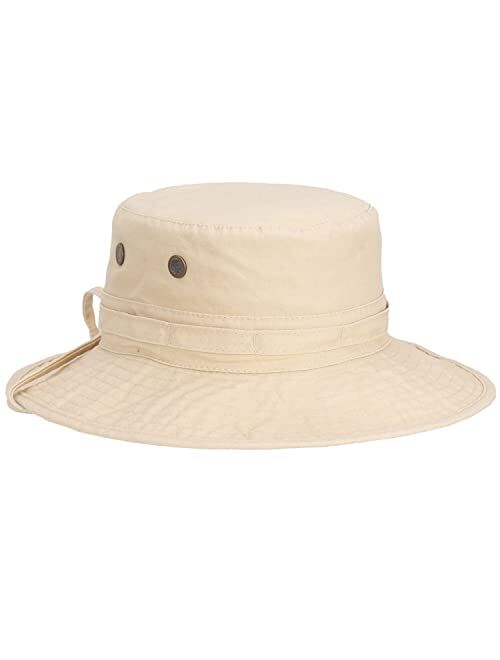 Panama Jack Women's Bucket Hat - Palm Print Underbrim, Packable, Adjustable, UPF (SPF) 50+ UVA/UVB Sun Protection, 3" Brim