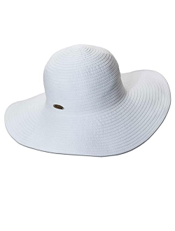 Women's Ribbon Floppy Packable Sun Hat, 4" Big Brim