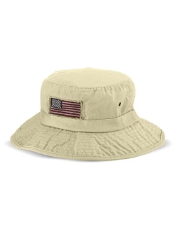 USA Bucket Hat - Lightweight, Packable, UPF (SPF) 50  Sun Protection, 2 3/4" Big Brim