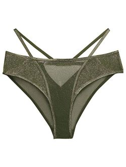 Womens Going Platinum Mesh Cheeky Panty