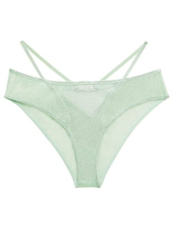 Womens Going Platinum Mesh Cheeky Panty