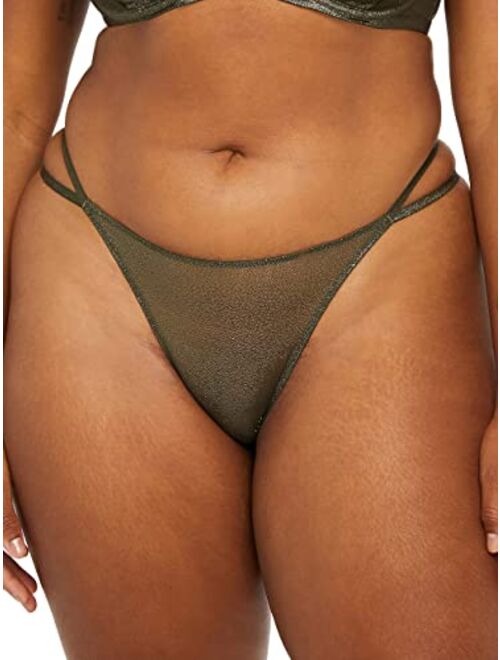 Savage x Fenty Womens Going Platinum Mesh G-String Panty