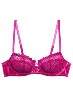 Womens Velvet Vixen Unlined Balconette Bra