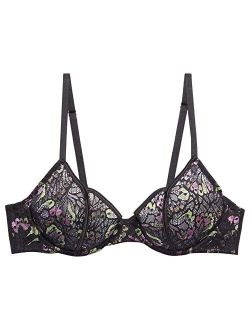 Womens Butterfly Wings Unlined Lace Tulip Cup Bra