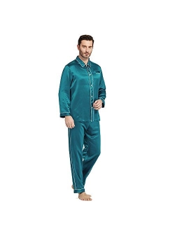 Silk Pajamas Set for Men Christmas 22 Momme Most Comfortable Sleepwear