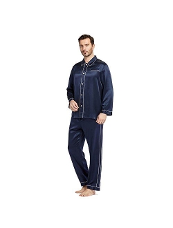 Silk Pajamas Set for Men Christmas 22 Momme Most Comfortable Sleepwear