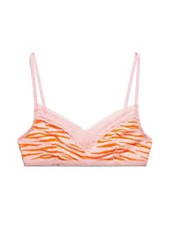 Savage X Fenty, Women's, Cotton Essentials Bralette, Unlined bralette, Adjustable straps, 2-layer front for support