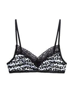 Savage X Fenty, Women's, Cotton Essentials Bralette, Unlined bralette, Adjustable straps, 2-layer front for support