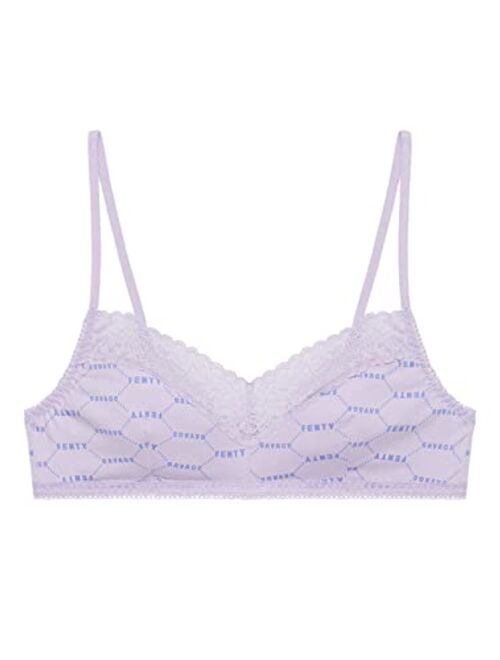 Savage X Fenty, Women's, Cotton Essentials Bralette, Unlined bralette, Adjustable straps, 2-layer front for support