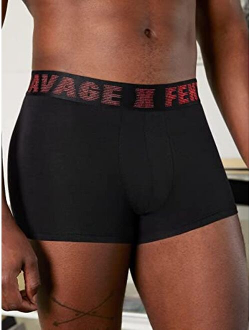 Savage X Fenty, Men's, Trunks, Cotton, Metallic logo waistband, Front contour pouch