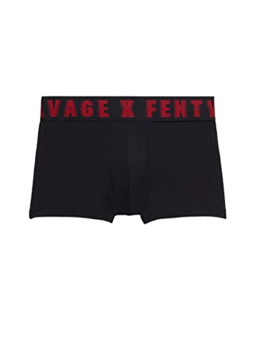 Savage X Fenty, Men's, Trunks, Cotton, Metallic logo waistband, Front contour pouch