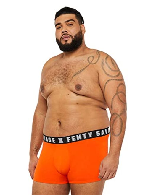 Savage X Fenty, Men's, Trunks, Cotton, Metallic logo waistband, Front contour pouch