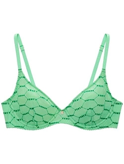 Savage X Fenty, Women's, Flocked Logo Unlined Bra