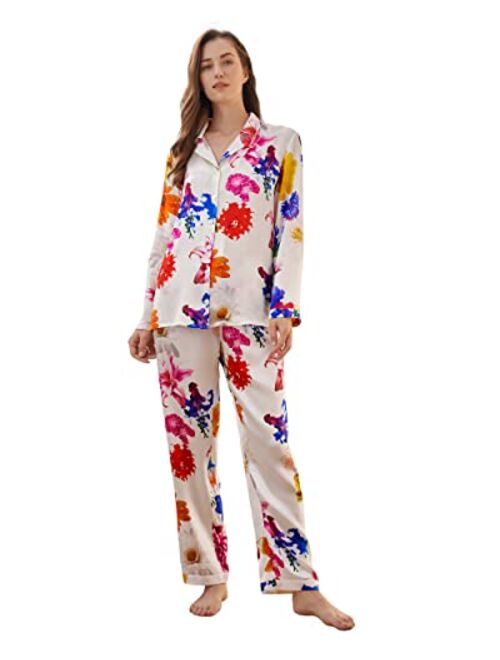 LilySilk X Mika Ninagawa Exclusive Silk Pajama Set Women Silk 2 Piece Pjs