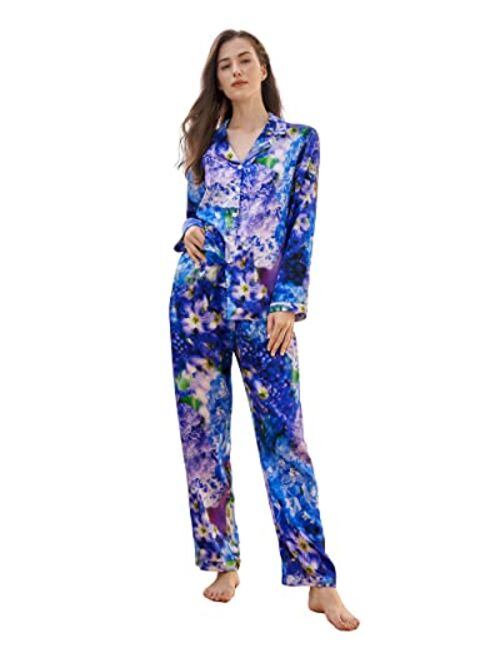 LilySilk X Mika Ninagawa Exclusive Silk Pajama Set Women Silk 2 Piece Pjs