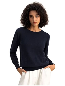 Basic Pullover Sweater for Women 100% Baby Cashmere, Soft & Skin-Friendly Cropped Sweater Top