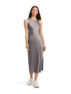 100% Silk Dress for Women 22MM Mulberry Basic Maxi Dress with Bias Cut Sporty Causal