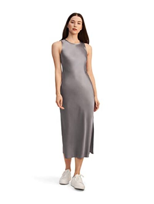 LilySilk 100% Silk Dress for Women 22MM Mulberry Basic Maxi Dress with Bias Cut Sporty Causal