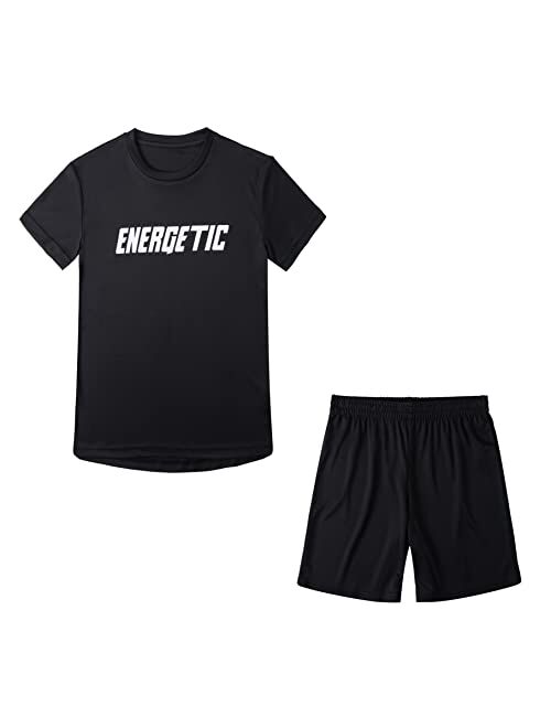 Tronjori Boys' Short Sleeve Gym Athletic Active Sports T-Shirt 2-Pack Tee Shirt