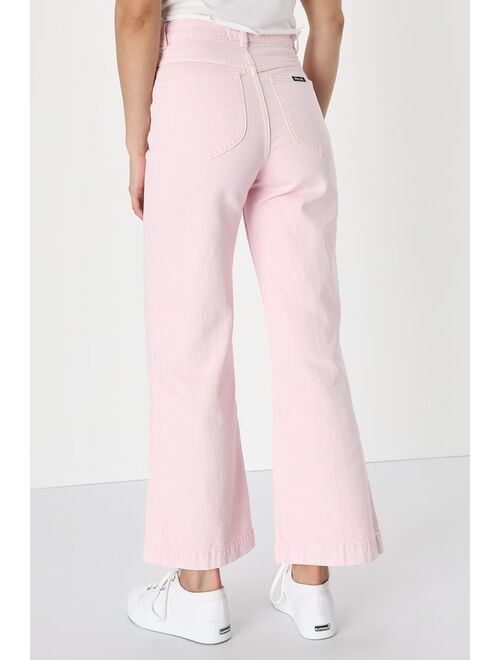 Rolla's Sailor Blush Pink High Rise Wide-Leg Jeans