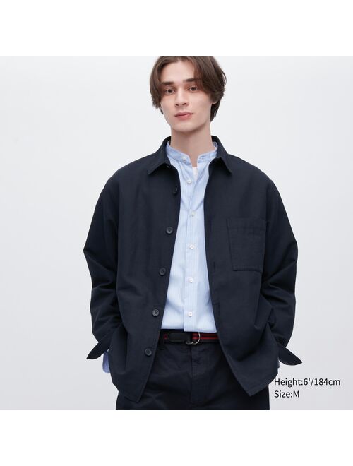 Uniqlo Cotton Linen Over Shirt Jacket