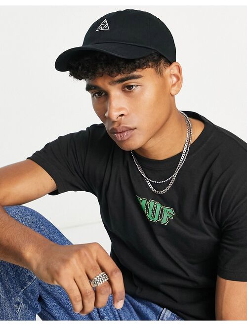 HUF essentials triple triangle baseball cap in black