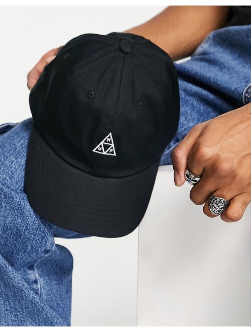 HUF essentials triple triangle baseball cap in black