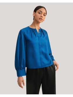 LilySilk Silk Blouse for Women 22 Momme Pure Silk Shirt Pullover