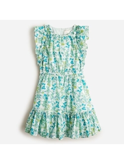 Girls' ruffle-trim dress in floral