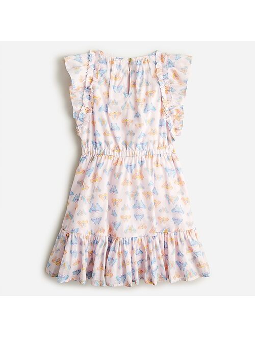 J.Crew Girls' ruffle-trim dress in floral